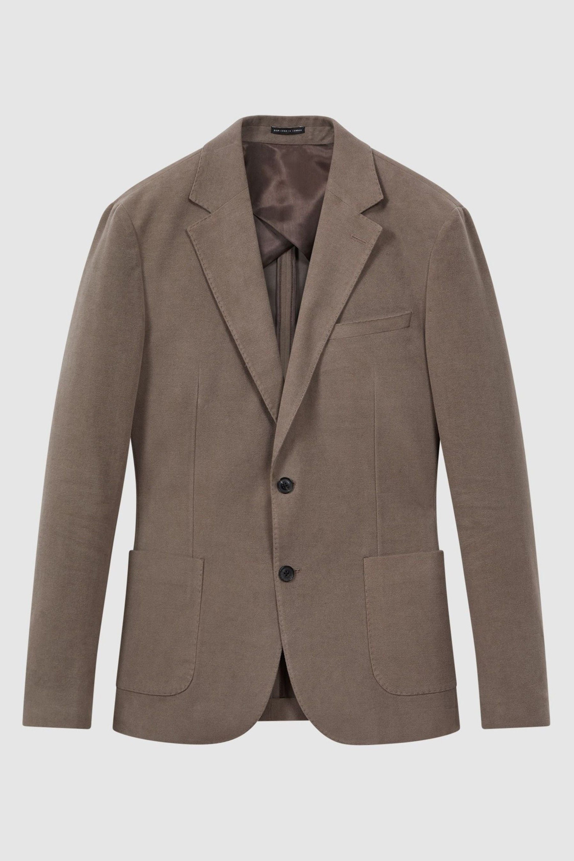 Slim Fit Single Breasted Moleskin Blazer